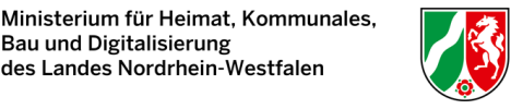 Logo Ministerium für Heimat Kummunales Bau und Digitalisierun des Landes Nordrhein-Westfalen